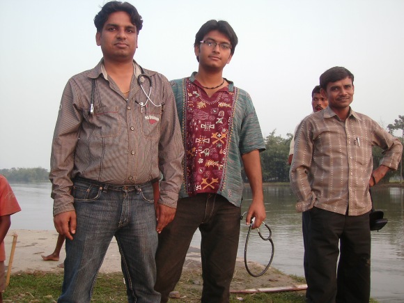 Dr Ajit , Dr Lokesh and Mr Deepak at Madhepura